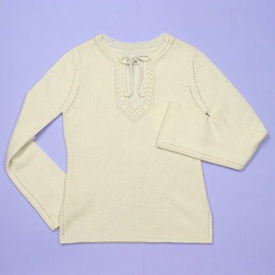 7gg Cashmere Pullover with Pointelle Details