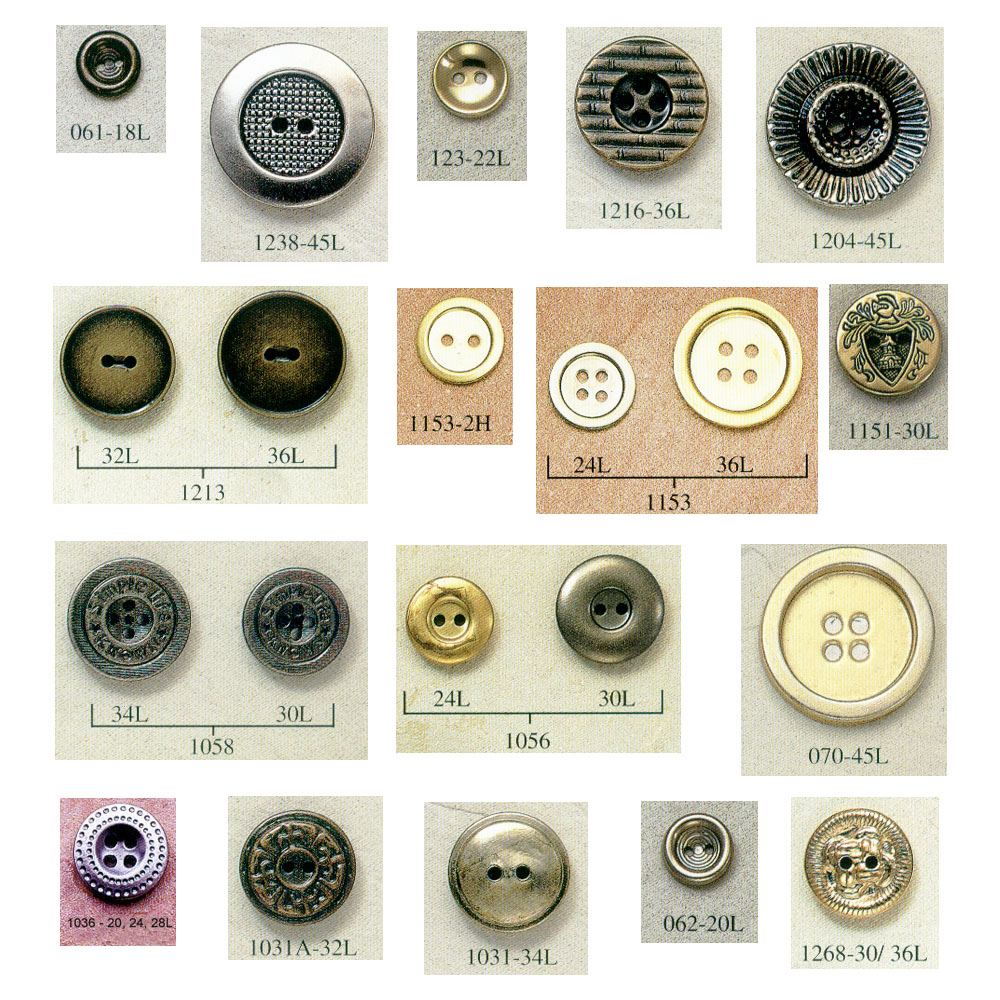 Brass 4 & 2 Holes Button