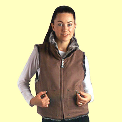 Ladies' 100% acrylic knitted reversible vest
