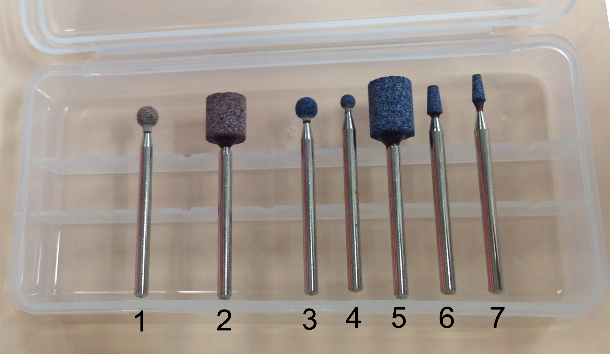 Abrasive Vitrified Mounted Point 1/8 inches Shank (7 Pcs)