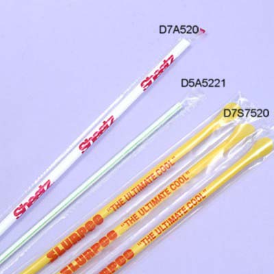 Plastic Wrapped Drinking Straw
