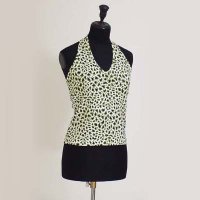 LEOPARD PRINT COTTON LYCRA SINGLET