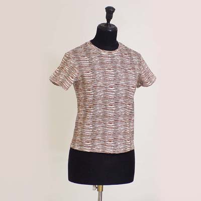 TIGER PRINT COTTON LYCRA MINI TEE