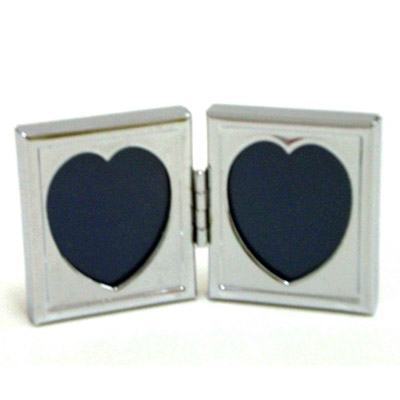 mini double heart photo frame