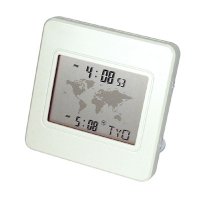 Sell Desktop world time alarm clock with map and dual time
