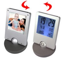 Sell Heavy metal base desktop alarm clock with photo frame