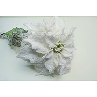 Snowy Poinsettia Spray