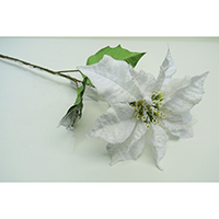 Snowy Poinsettia Spray