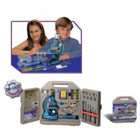 Complete Microscope Set With Metal Die Cast Body In Carrying Case
