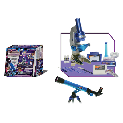 61pcs 100/600/1200x Super Value Petit Microscope and Telescope Set