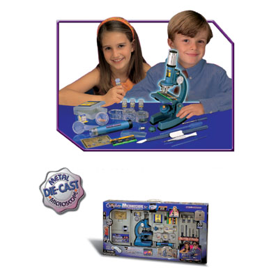 69pcs 100-200/300-600/600-1200x Zoom Power Complete Microscope Set with Metal Die Cast Body in Carrying Case