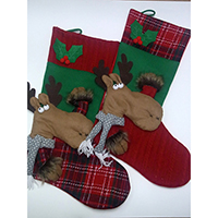 Christmas Stocking. Deer Design.