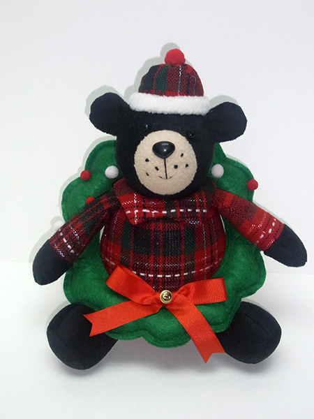 Christmas Decoration. Sitting Bear Design.