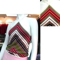 Vest, jersey knit stripe allover, 18gg, 60gm