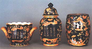 L: Flower Holder,C: Cover Jar,R: Garden Stool,