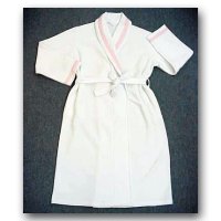 Ladies' 100% polyester ant fleece shawl collar gown