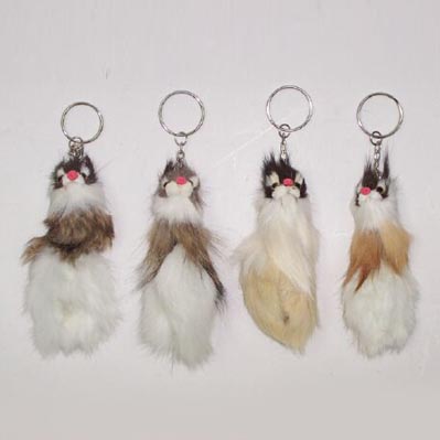 Key Ring Squirrel Fur