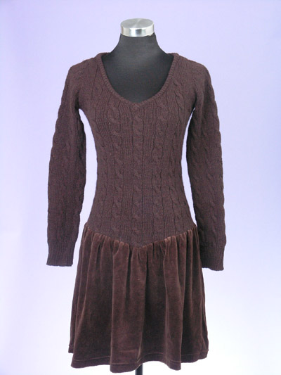 Brown Cable Dress