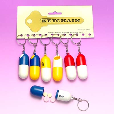 Pill Shape Keychain