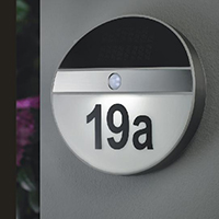 LED Solar Outdoor House Number Lamp
