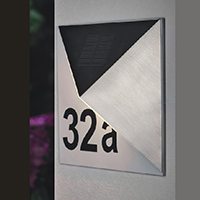 LED Solar Outdoor House Number Lamp