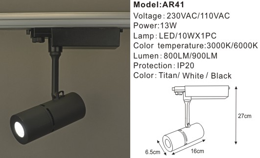 Accent 3 Phase Track Light System
