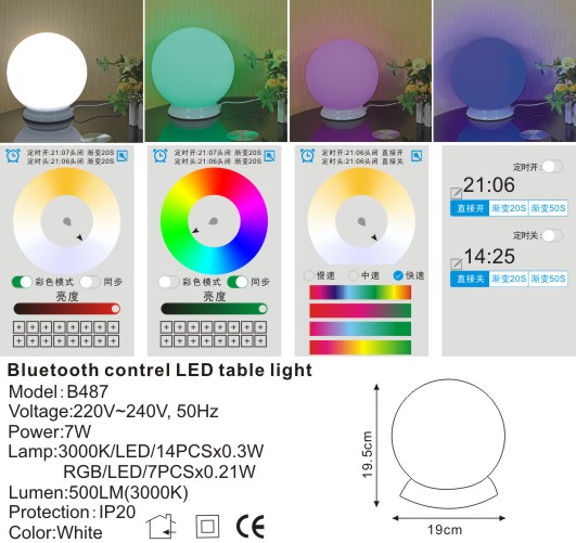 Bluetooth Contrel LED Table Light
