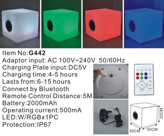 LED RGB Light with Bluetooth Speaker
