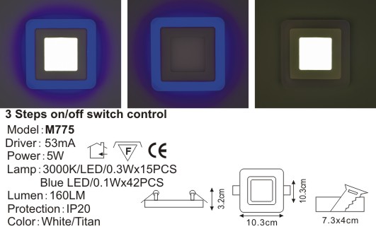 3 Steps On/Off Seitch Control