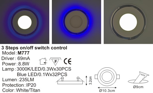 3 Steps On/Off Seitch Control