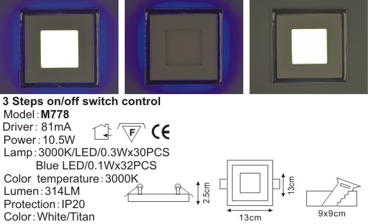 3 Steps On/Off Seitch Control