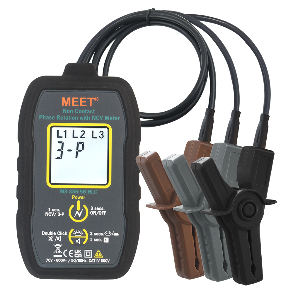 Non contact Phase Rotation with NCV Meter