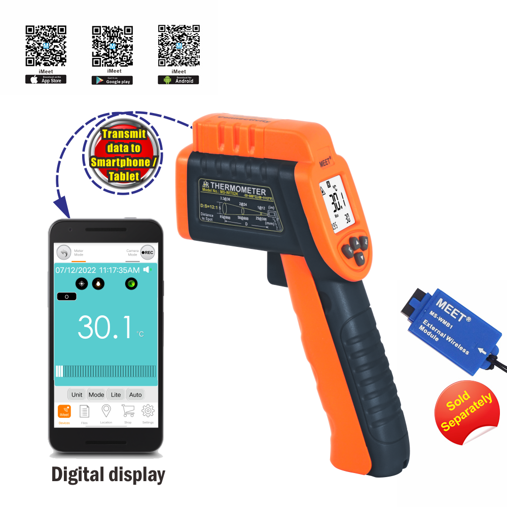 Wireless Connectivity Compatible Infrared Thermometer Singer Laser pointer