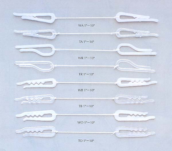 Plastic Clips with Elastic Thread