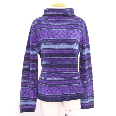 5gg 80% Rayon 20% Acrylic chenille funnel neck pullover