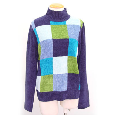 5gg 80% Rayon 20% Acrylic chenille mock neck pullover