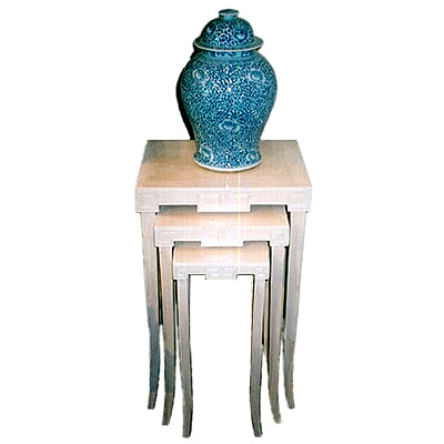 White Wash Nesting Tables