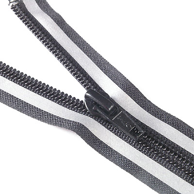 COIL ZIPPER W/ 3M REFLECTIVE TAPE
