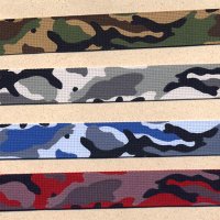 military print polyester webbing