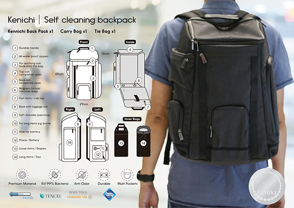 Self Cleaning Backpack