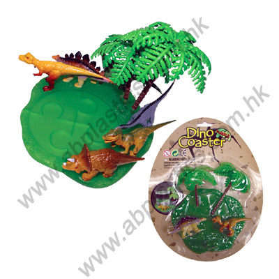 4 inchesx5 inches Dino Coaster with puzzles