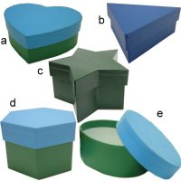 Sell a: Heart Shape Box; b: Triangle Box; c: Star Shape Box; d: Hexagon Box; e: Circle Shape Box