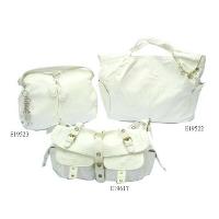 White No Pattern Fashion Ladies 3 Pcs Two Shoulder Bags Tote Bag Set