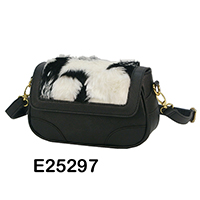 PU Leather Shoulder Bags with Fake Fur