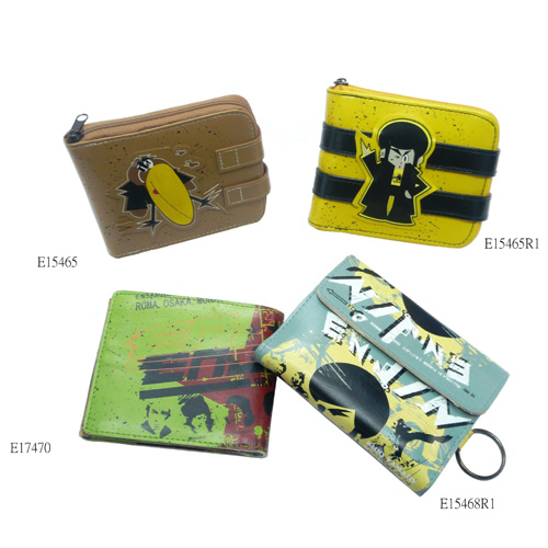 Colorful Unisex Portable Fashion Zippered / Flap / Closure 4 Pcs Wallet