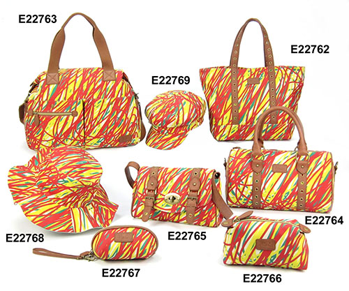 Graffiti Colorful Fashion Ladies 8 Pcs Three Tote Bag Two Hand Bags Shoulder Bag Peaked Hat Top Hat
