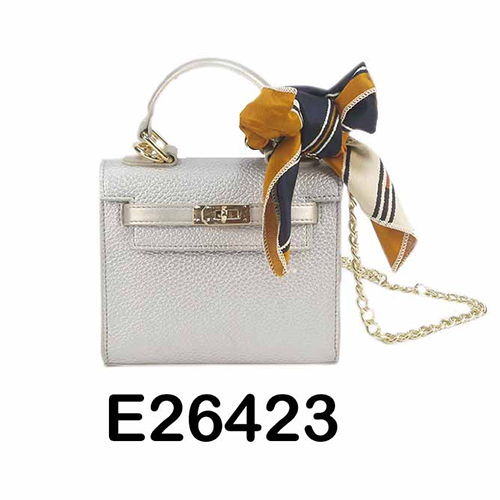 Silver PU Ladies Handbag