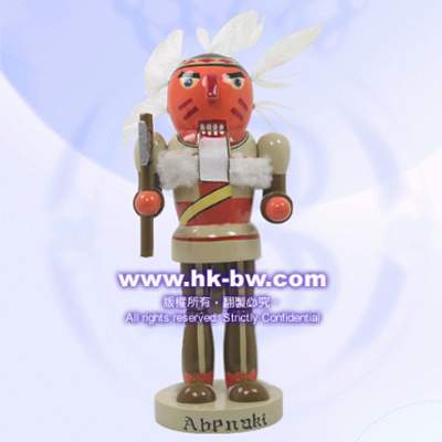 Hand painted wooden Abenaki