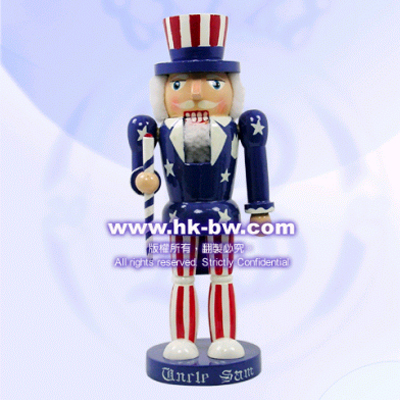 Hand painted wooden Uncle Sam