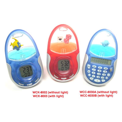 LCD Clock (WCK-8002, WCK-8003),Handheld Calculator (WCC-6030A, WCC-6030B)